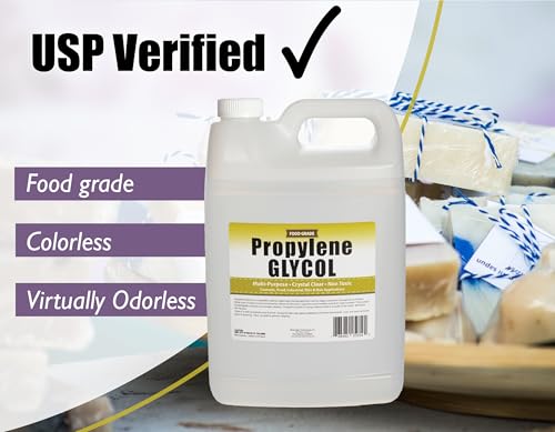 Propylene Glycol - 1 Gallon - USP Certified Food Grade - Highest Purity, Humectant, Fog Machine, Humidor & Antifreeze Solution, Contains Zero Alcohol
