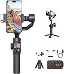 Hohem iSteady M7 Stabilisateur Gimbal pour Smartphone, Magnétique AI Lumière de remplissage du traqueur, Contrôleur à distance d'écran tactile amovible, Rode d'extension intégré, 500g Charge utile Gimbal Stabilizer pour iPhone Android