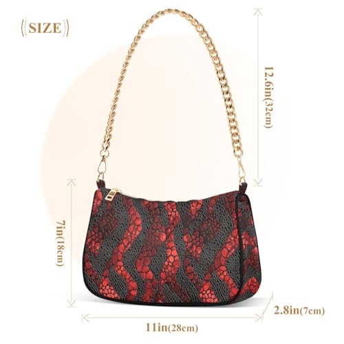 Sac à main tendance en cuir de serpent pourpre avec texture riche