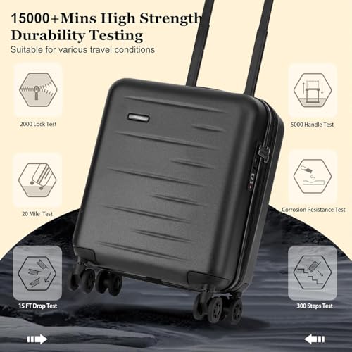 CENSIEN Expandable 16 Inch Underseat Carry On Luggage Airline Approved by CENSIEN - Used condition - Image 8