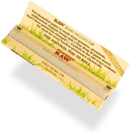 Raw King Size Slim Organic Hemp Rolling Papers, 32 Count (Pack of 4) image 5