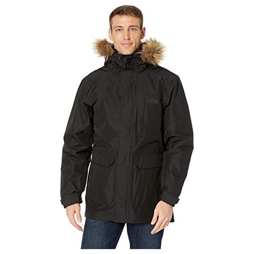 Helly Hansen Men's Dubliner Parka 100 Gram Primaloft Insulated Waterproof Windproof Breathable Rain Coat with Hood, 990 Black, Large