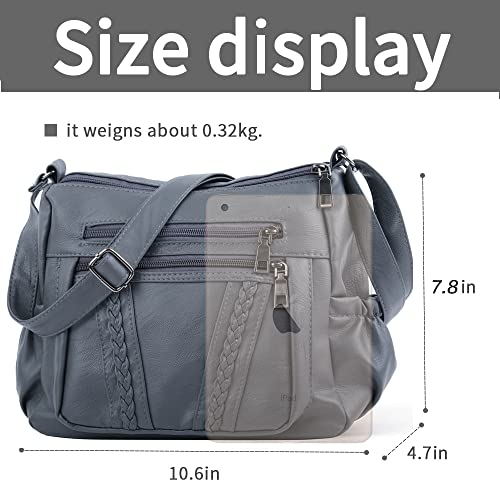 Elda Crossbody Bags For Women Pocketbooks Soft Pu Leather Purses And Handbags Multi Pocket Shoulder Bag #TOP6