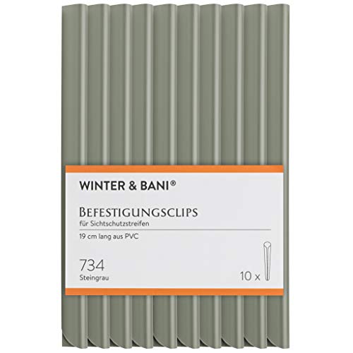 Befestigungsclips für Sichtschutz Garten, Zaun Sichtschutzstreifen-Clips, wasserdichte Befestigung für Doppelstabmattenzaun Sichtschutz, Zubehör für Gartenzaun Sichtschutz, 10 x PVC-Clips