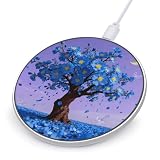 Blue Plants Wireless Charger 10W Fast Charging Pad Anti-Slip Qi Certified Wireless Charging Pad Charging Station Portable Phone Charger for All Wireless Charging Smartphone