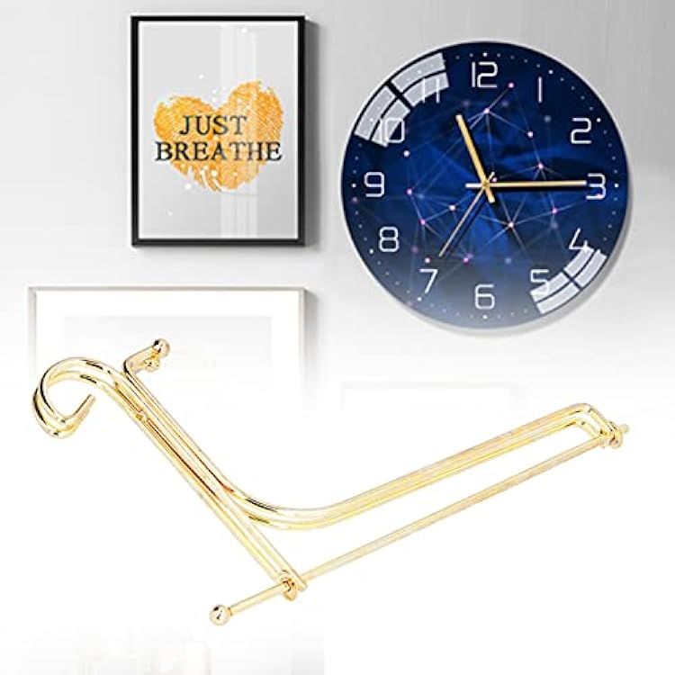 YOUTHINK Metal Round Porcelain Plate Bracket Display Stand Clock Stand Wall Clock Stand for Home Office
