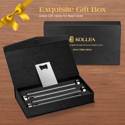 image for Kollea 4-Pack Beer Chiller Stick for Bottles, Wine Chiller, 3-in-1 Sta