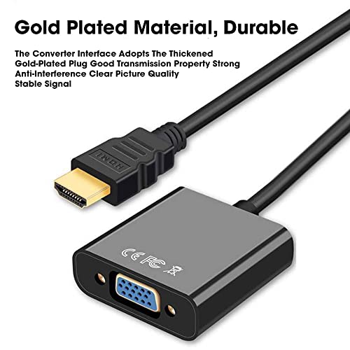 Sounce HDMI to VGA Gold Plated High-Speed 1080P Active HDTV HDMI to VGA Adapter Converter Male to Female with Audio and Micro USB Charging Cable,... - Image 5