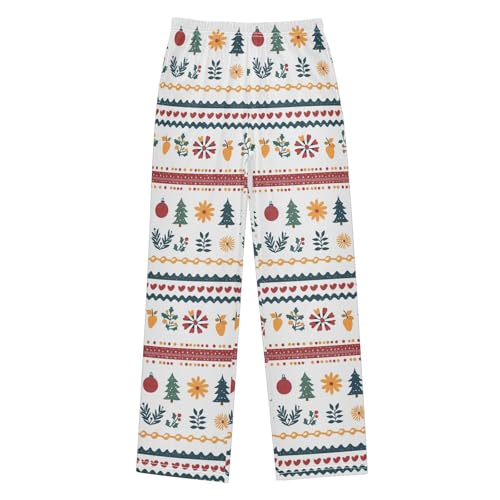 Boys' Pants Christmas Tree Wave Stripe Dots Long Bottoms Jogger Pants Elastic Waist Trousers with Pockets S-XL