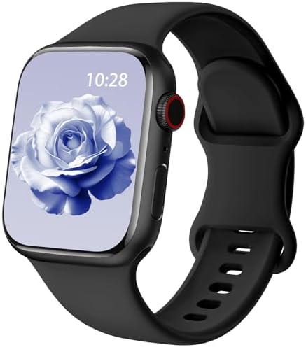 Silikon Ersatzarmband für Sport Apple Watch Armband 40mm 41mm 42mm 38mm | Patented Armband für AppleWatch 44/45/46/49, Band für iWatch SE 3 2 1 Series 12 11 10 9 8 7 6 5 4 3 2 1 Ul