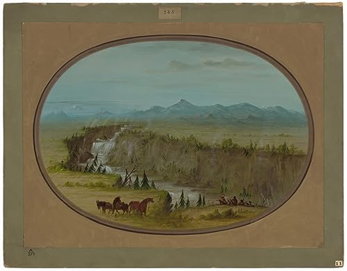 Poster George Catlin Chutes de la rivière Snake pour un salon nature sauvage
