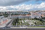 adrium Quadro composito di alluminio 50 x 30 cm: panorama con il monastero di Jeronimos nel distretto di Belem di Lisbona(117010121)