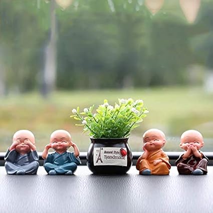 BHOOLU&GOOLU Cute Cartoon Miniature Monks (4 Pcs Set)