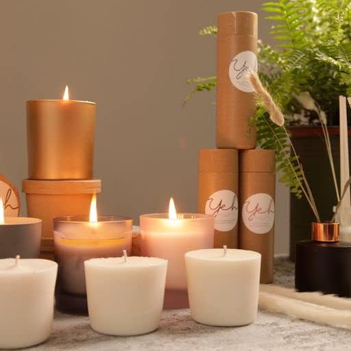 Your Ethical Home, Scented Soy Wax Candle Refill. Highly fragranced (Rose & Oud)