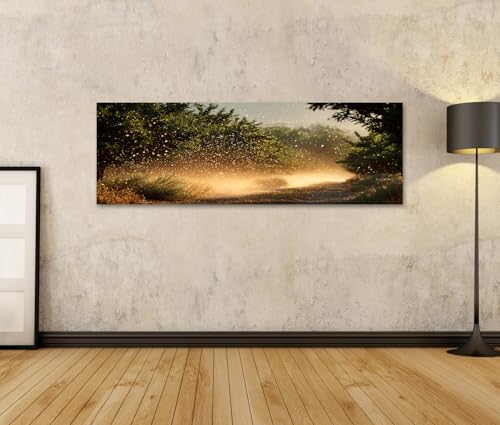 Verger à la lumière du soir tableau panorama décoration murale - 2