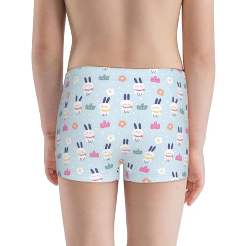 Boys' Cotton Boxer Brief Soft Underwear-Rabbit In The Rain3