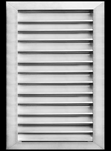 HVAC Premium 20"W x 28"H Aluminum Exterior Gable Louver Vent For Walls & Crawlspace - Weather-Resistant Air Grille With Screen Mesh - [Outer Dimensions 21.75"W x 29.75"H]