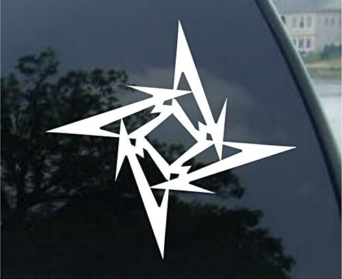 Metallica Ninja Star White Vinyl Decal Sticker