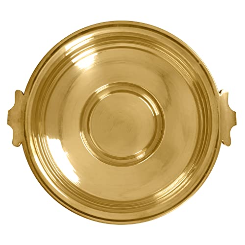 Craftsman Satvik Decorative 12.25" Inch (10" Inner Dia) Embossed Brass Urli For Floating Candles And Flowers Designer Bowl For Living Room Decoration. #TOP2