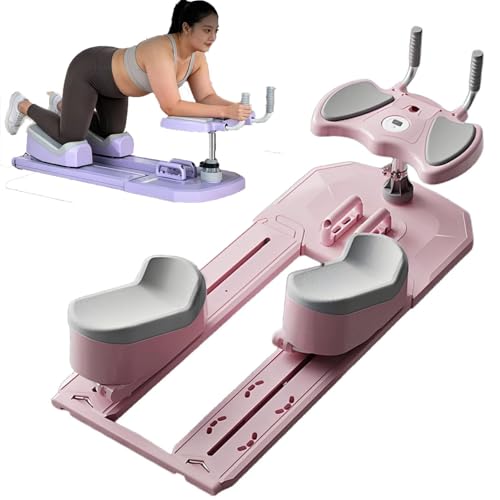 Spine Twist & Stretch Trainer, Multi-Functional Ab Machine for Full-Body Workout, 70cm Low-Impact Exercise, Adjustable Height, LCD Counter, 230kg