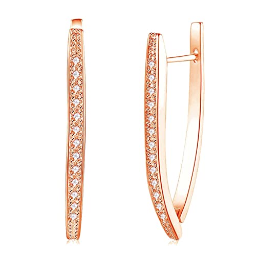 Boucles d'oreilles en Or 14K cadeau idéal de mariage ou d'anniversaire pour femme