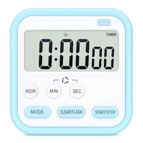Image of Digital Kitchen Timer Clock, Study Stopwatch Magnetic Large LCD Display | Countdown & Count-Up Dual Mode, Perfect for Cooking & Studying, Time Management Tool