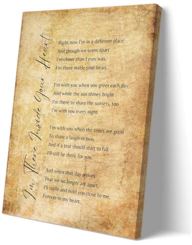 Wajizvl Heartfelt Memorial Poem Wall Art (8x12)
