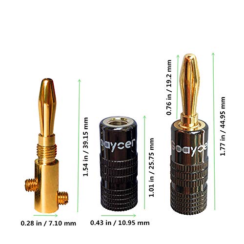 Goaycer Lot de 4 fiches bananes plaquées or 24 carats 4 mm – vue 6