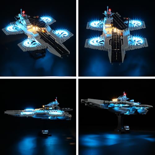 BRIKSMAX Light Kit for Lego The Avengers Helicarrier -Led Lighting Compatible with Lego Marvel 76295 Building Set- Not Included Lego Set - Thumbnail 4
