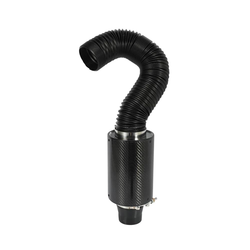 1 Juego Universal de Filtro de Aire Frío de Fibra de Carbono de 3 Pulgadas para Coche, Kit de Manguera y Tubo de Admisión de Aire Cerrado Universal Filtro de aceite motor Filtro de aceite