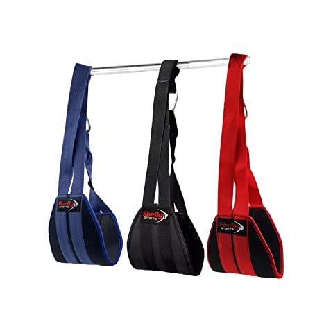 SHELLY Ab Slings Straps Premium Hanging Ab Straps for Abdominal Muscle Building Arm Support for Ab Workout Pull Up Bar Attachment Heavy Duty Carabiners, Hanging Leg Raiser Ab Workout Pullup (Black) Cover