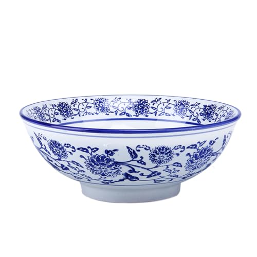 YARNOW Retro Ceramic Ramen Bowl 8 Inch Large Soup Noodle Salad Serving Bowl for Home Kitchen Tableware