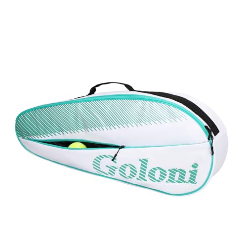 Goloni Tennis Bag 3-4 Racquets with Front Extral Pocket for Other Essentials,Tennis Rackets Bag with Removable Shoulder Strap,Green by Goloni - Used condition - Image 2
