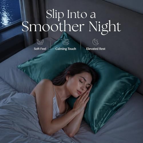 Mulberry Silk Pillowcase for Hair and Skin Queen Size,Silk Pillowcase 20X30 with Hidden Soft Breathable Smooth Cooling Pillow Covers for Sleeping,Gifts for Women Men — view 5