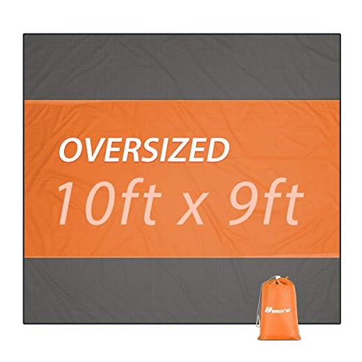 Beach Blanket,Bymore Sand Free Giant Beach Blanket Mat(9'x10') for 7-10 Adults,Waterproof Sandproof & Lightweight Oversized Picnic Beach Mat with 6 Stakes for Travel Camping Hiking and Music Festivals