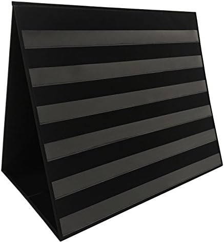 Essex Wares Large Double Sided Table Top Pocket Chart for Teacher Lessons in a Classroom or for Use at Home – Fits Standard 3” Sentence Strips and Cards (Black)