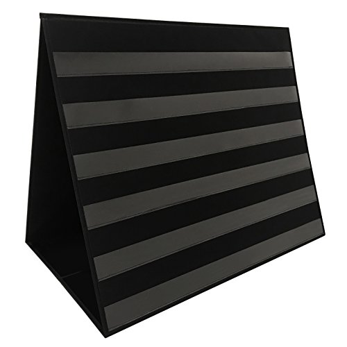 Large Double Sided Table Top Pocket Chart  by Essex Wares  for Teacher Lessons in a Classroom or for Use at Home  Fits Standard 3 Sentence Strips and Cards (Black)