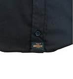 ROCK-IT Apparel Męska Koszula z Krótkim Rękawem, Lekki Premium Materiał, Do Pracy i na Czas Wolny, Koszula Letnia z Zapięciem na Guziki, 100% Bawełna, Rozmiary S-5XL Czarny 3XL