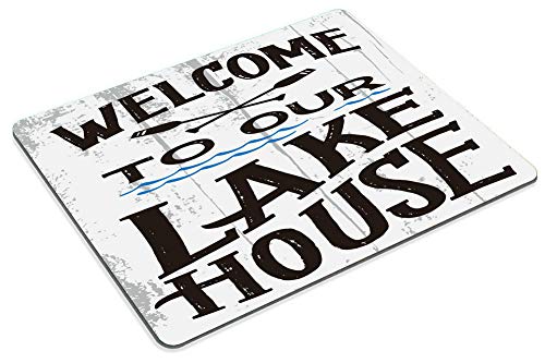 Smooffly Gaming Mouse Pad Custom,Welcome to Our Lake House Mouse pad Non-Slip Rubber Comfortable Customized Computer Mousepad 9.5 X 7.9 Inch (240mmX200mmX3mm) - Thumbnail 3