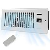 SANYCASA 4” x 10” Ultra-Quiet Register Booster Fan Auto-Fan Speed Adjust with Thermostat Control Ac