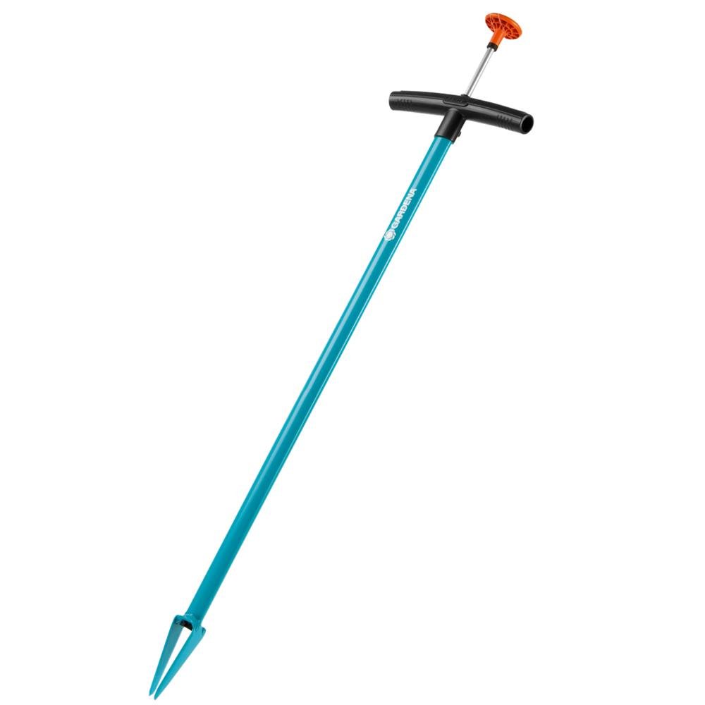 Couteau désherbeur de Gardena : outil de désherbage pour l'élimination efficace des mauvaises herbes, avec éjecteur, acier trempé, revêtement Duroplast (3517-20)