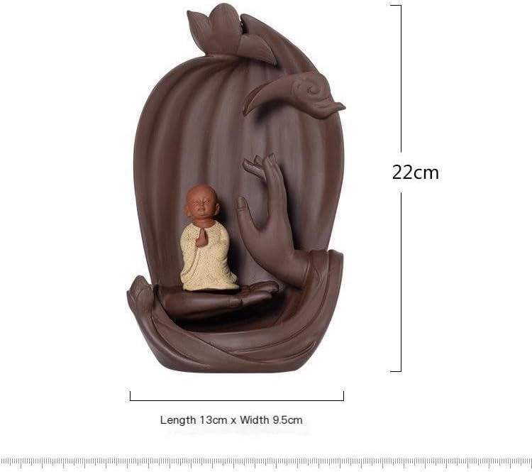 Incense Burner,Incense Stick Holder,Zen Ceramic Ornaments Home Retro Flow Incense Burner Purple Sand Backflow Incense Burner Incense Holder Incense Burner