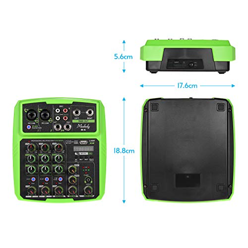 Tomshin B4 Portable 4 Canais Audio Mixer USB Mixing Console Suporta conexão BT com Placa de Som Phan