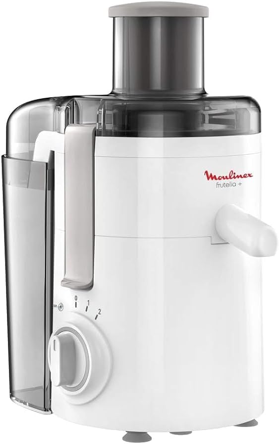 MOULINEX Juicer | Fruitelia Juice Extractor | 350 Watts | White | Plastic/Stainless Steel | 2 Years Warranty |JU370127