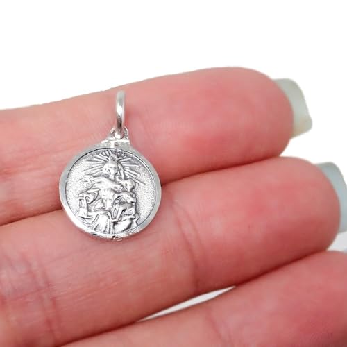 Escapulario Virgen del Carmen Corazón de Jesús Plata 925 Escapulario Virgen del Carmen Corazón de Jesús Plata 925