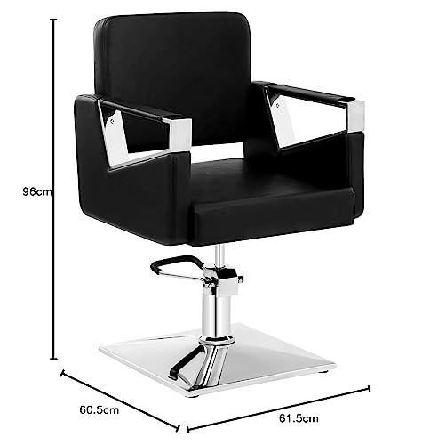 Friseurstuhl Physa Bristol hydraulisch in Schwarz mit 360° Drehung