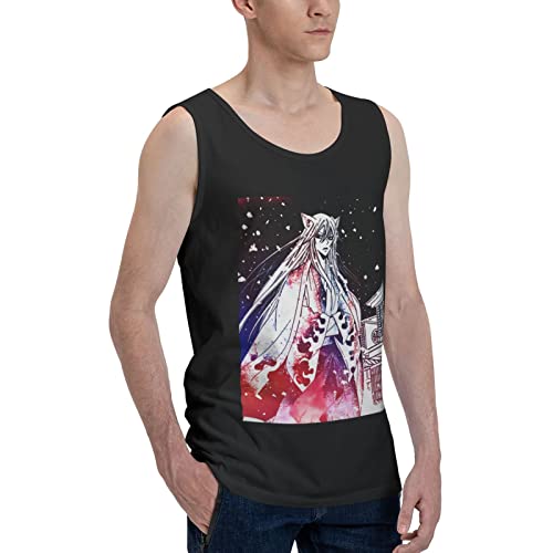 Anime Kamisama Kiss Tomoe Tank Top Mens Casual Vest Summer Crew Neck Sleeveless Clothes Black #TOP1