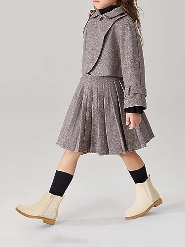 Coutgo Girls Glitter Ankle Boots Side Zipper Comfortable Chelsea Dress Booties for Toddler/Little Kid/Big Kids3