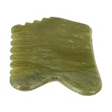 Kichvoe Jade Stone Scalp Massager Comb with Body Scraping Board for Head and Hair Care, Green Jade Massage