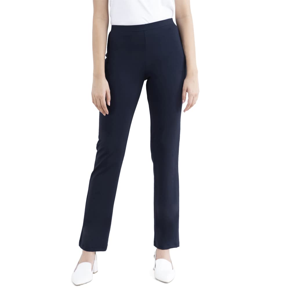Women's Livin Air Bootcut Navy Blue Pants-image-34